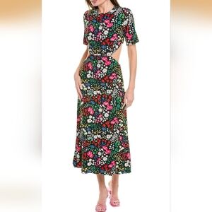 The Kooples Joyful Flower Cutout Maxi Dress Small